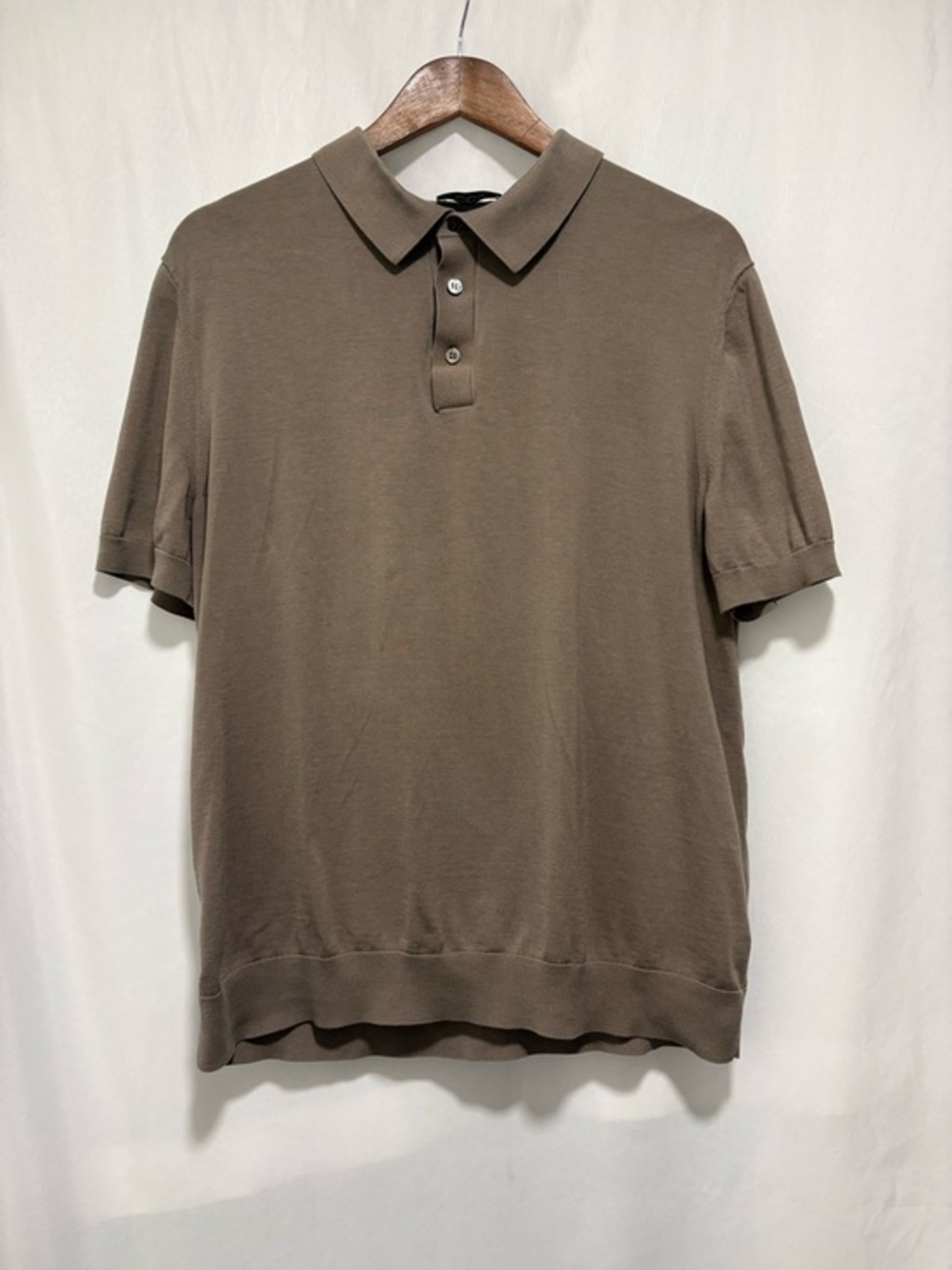 COS Mens Slim Taupe Polo Shirt‎ XL Minimalist